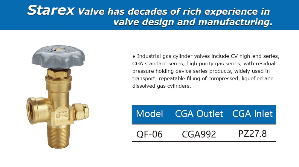 Qf-06 Brass Cylinder Oxygen Valve G5/8