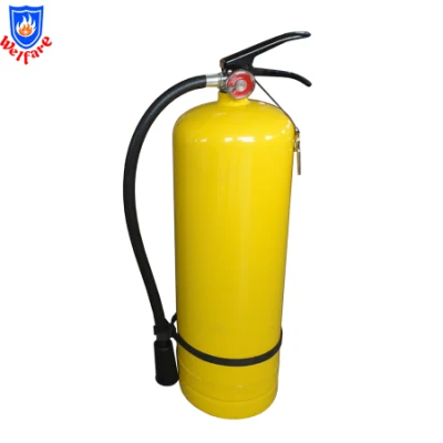 cylindre jaune d'équipement d'extincteur vide de 8 kg