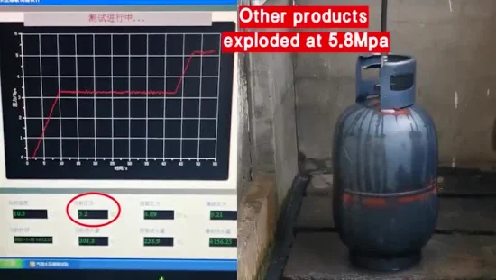 Cylindre de gaz GPL vide rechargeable 3kg Cylindre de gaz industriel GPL